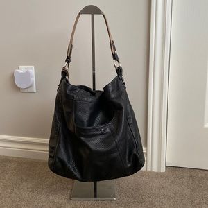 B. Makowsky - Black Leather Hobo Bag